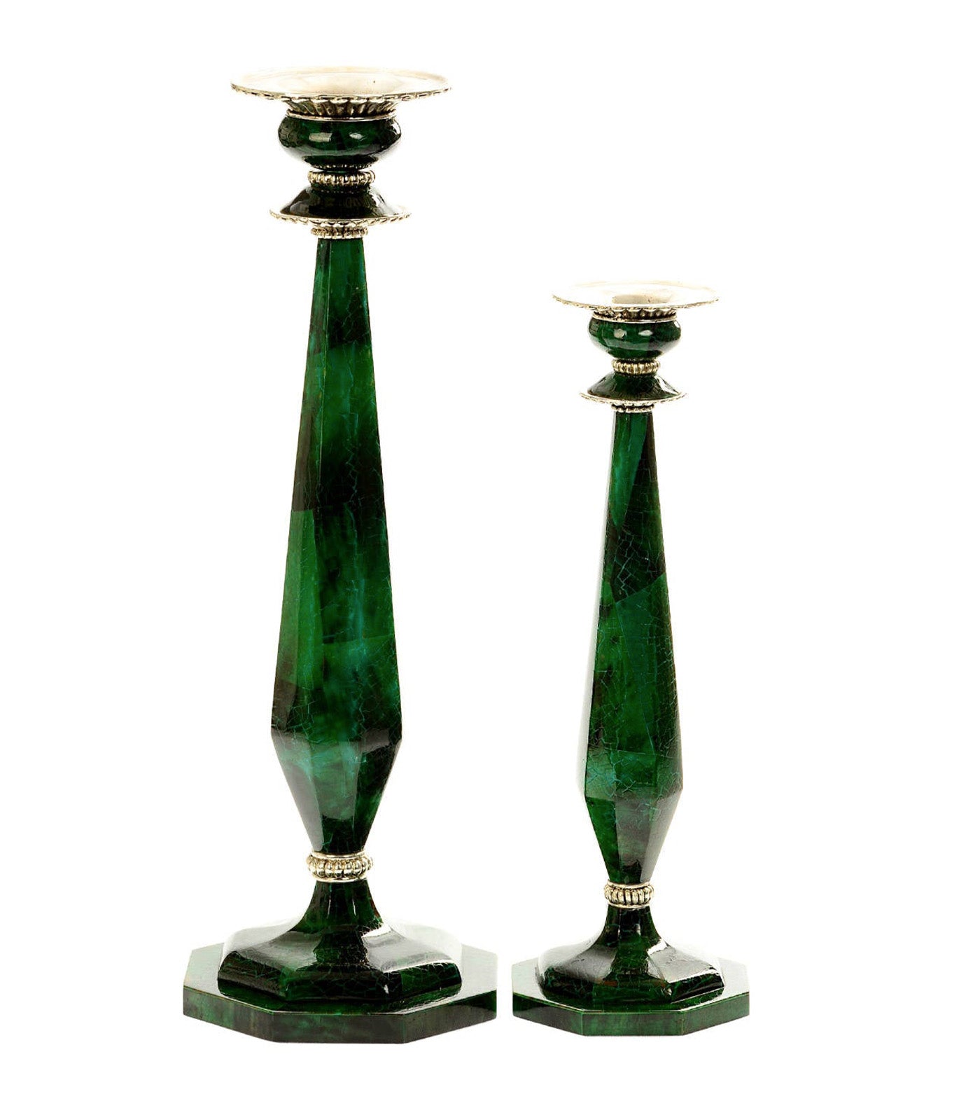 Green Tiger Pen Shell Candleholder