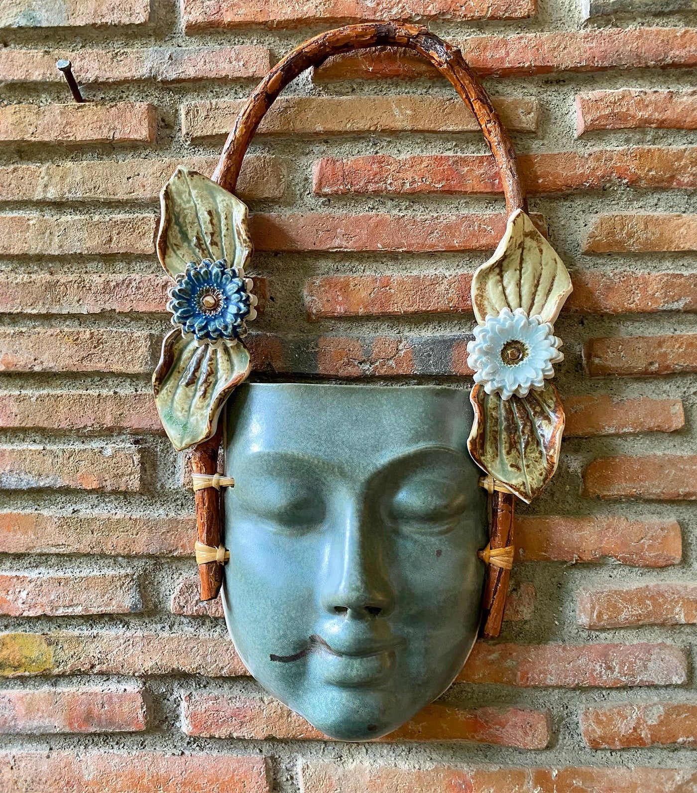 Mask with Flowers and Roots