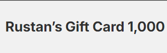 Rustan’s Gift Card 1,000