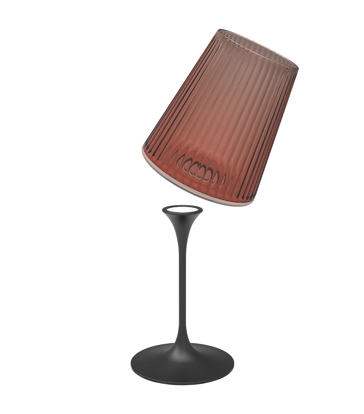 SplitGlass Easy - Tumbler - Wine Cup - with Magnetic Stem Flamingo Red