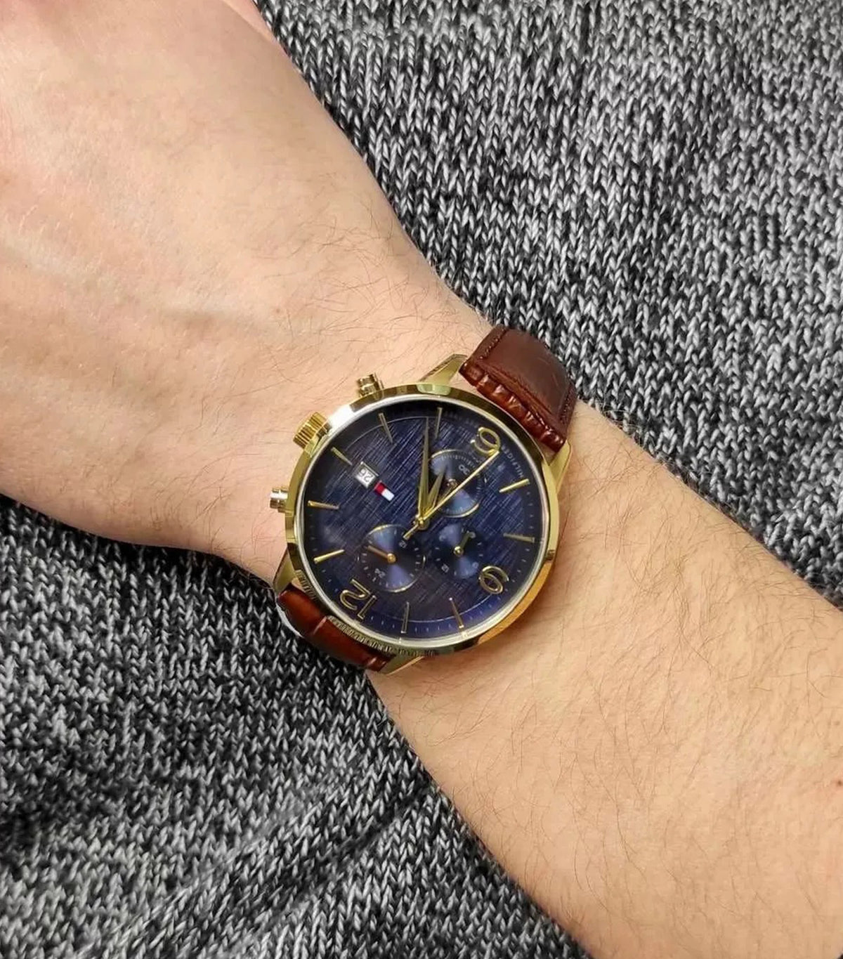 Liam 1710359 Leather Watch Gold and Brown
