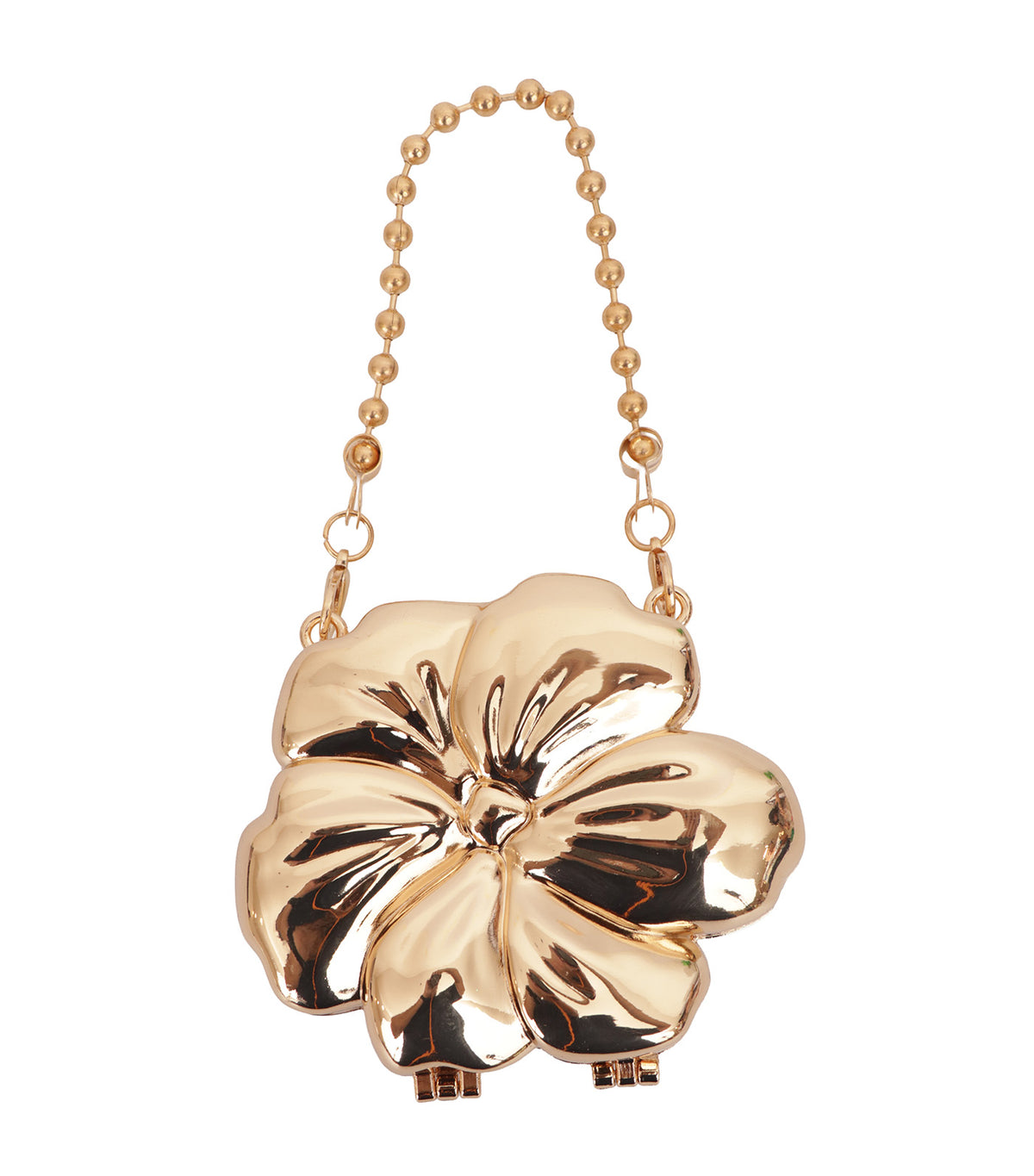 8in x 6in Christmas Flower Bag Gold