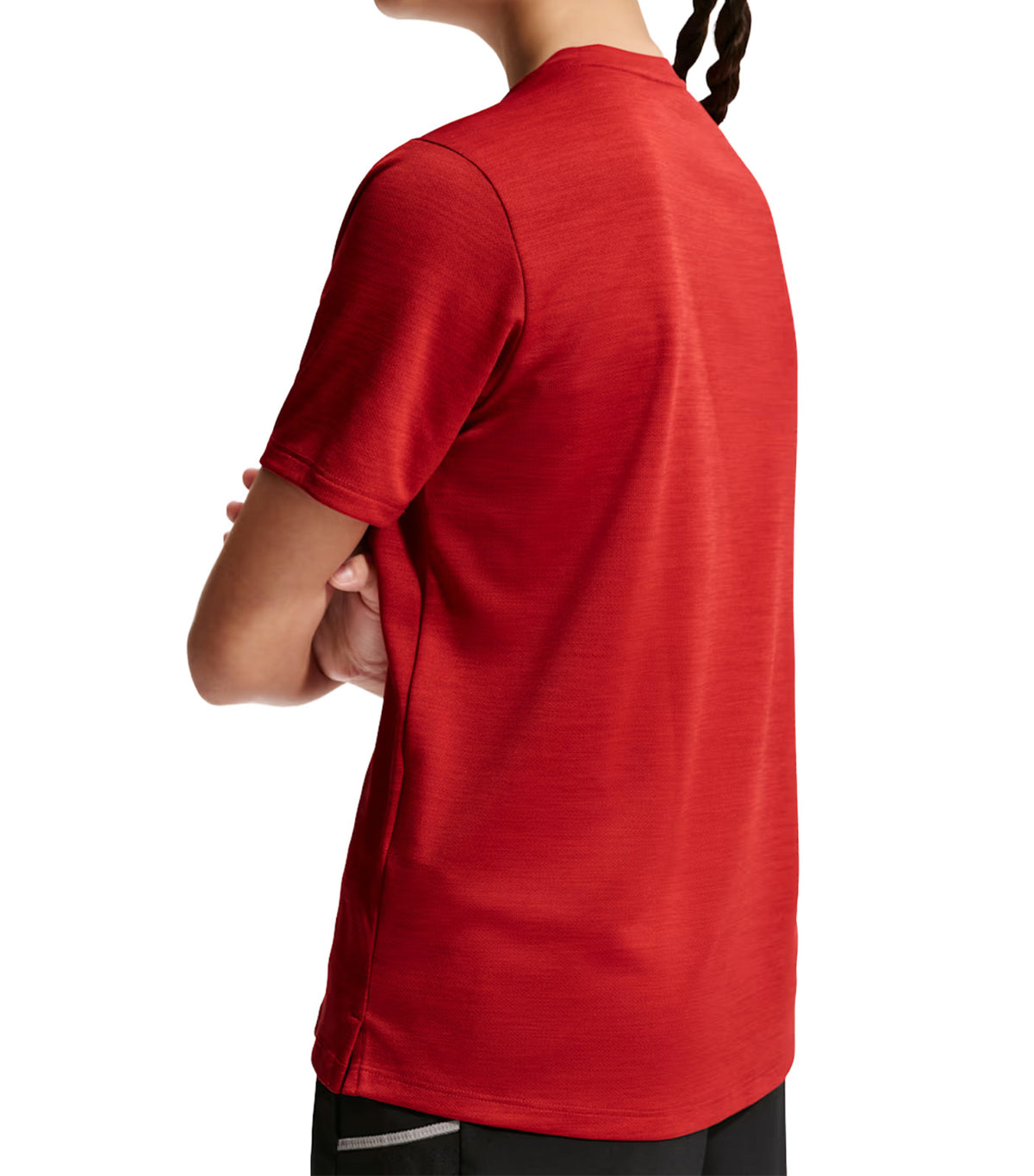 Miler Older Kids' Dri-FIT Short-Sleeve Top Tough Red/Sport Red/Heather