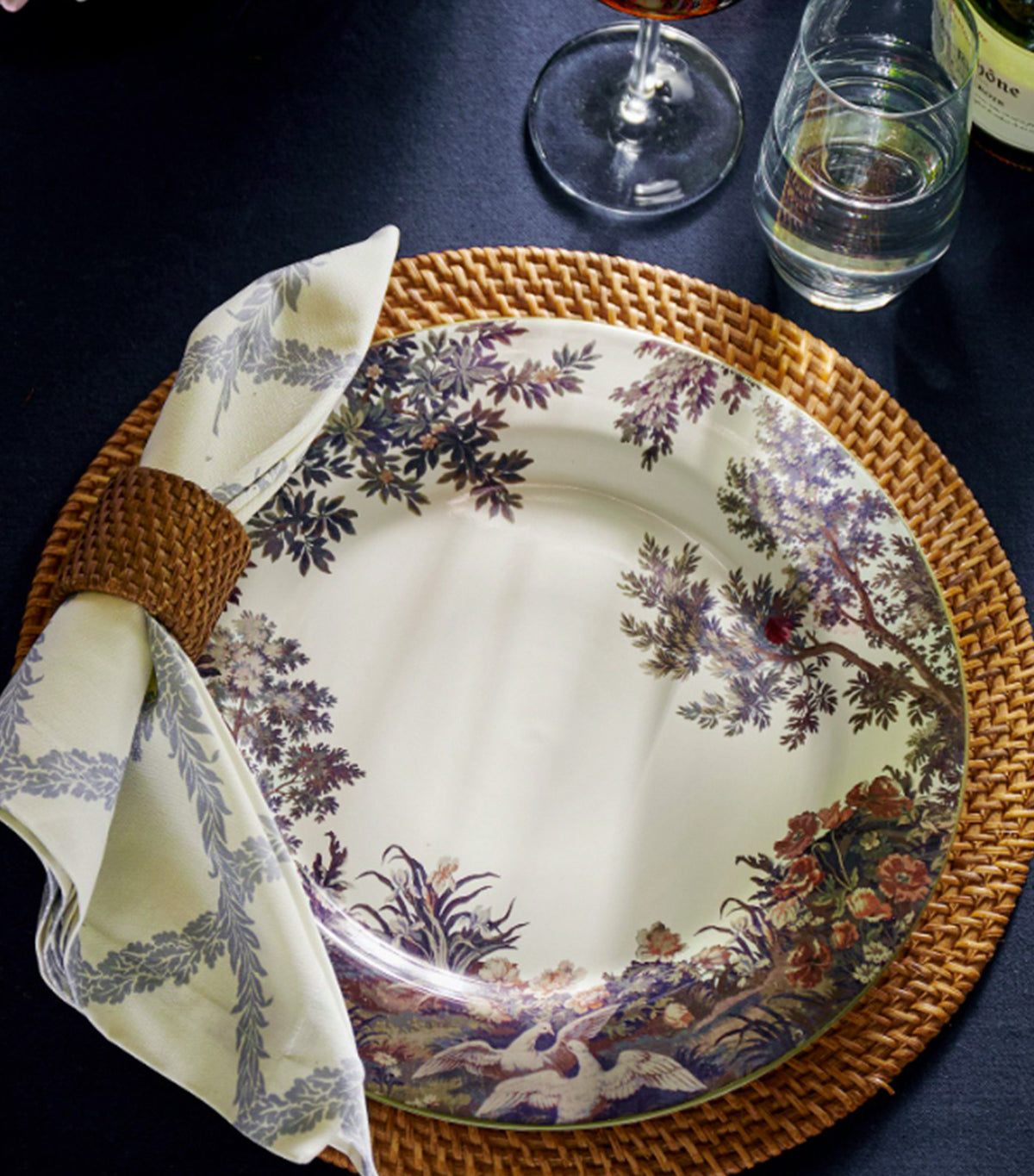 Kravet Folly Scenic Stoneware Dinner Plates Set of 4 Multi