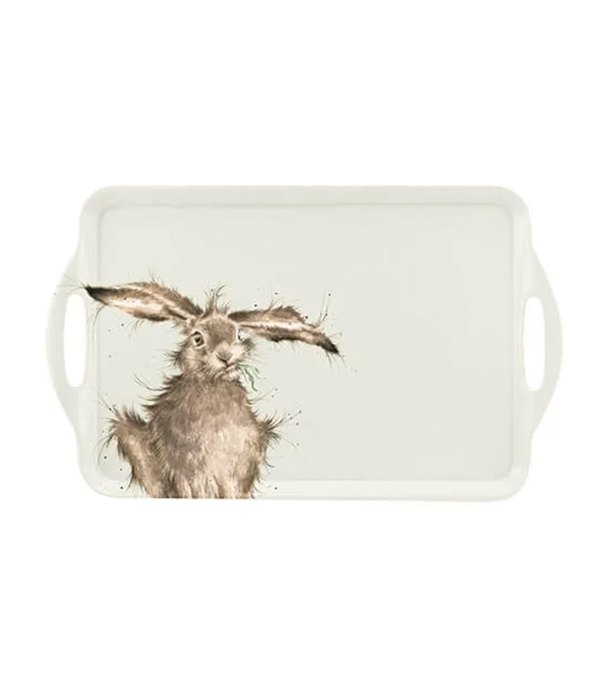 Hare-Brained (Hare) Large Handled Tray