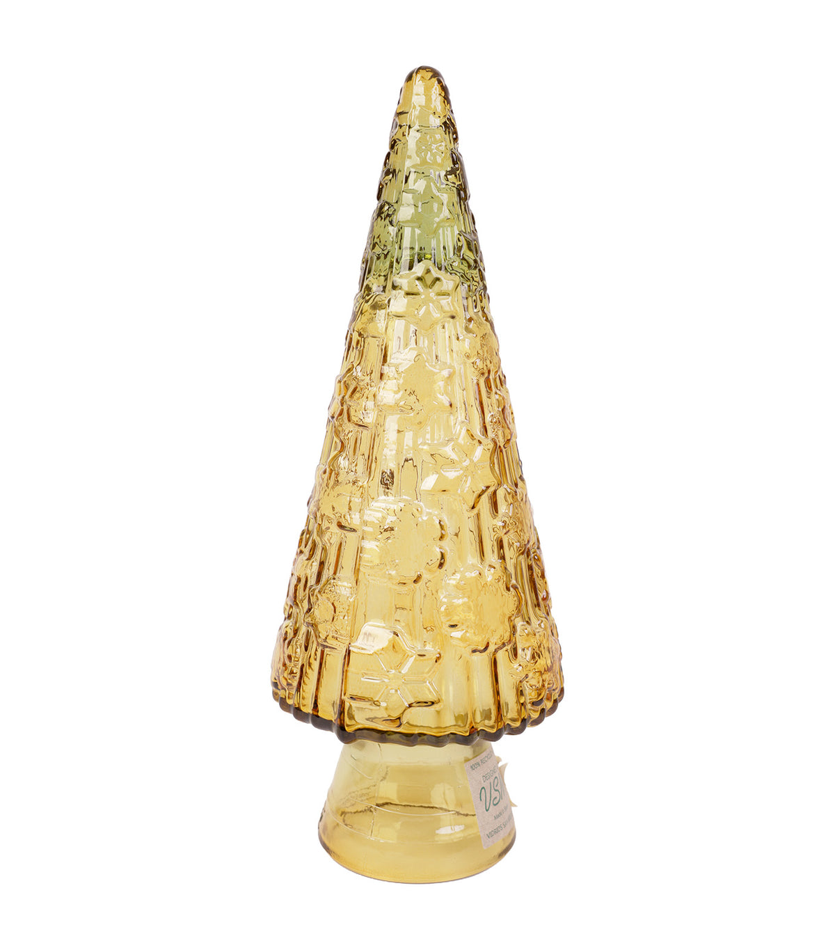 Glass Christmas Tree 80cm, Yellow Gold