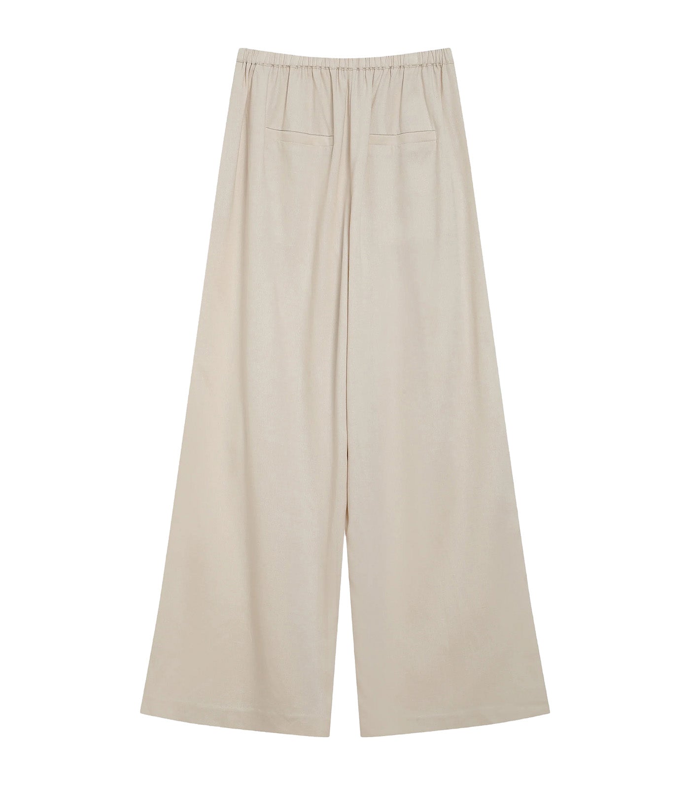 Wally Fluid Linen Tailored Trousers Sable