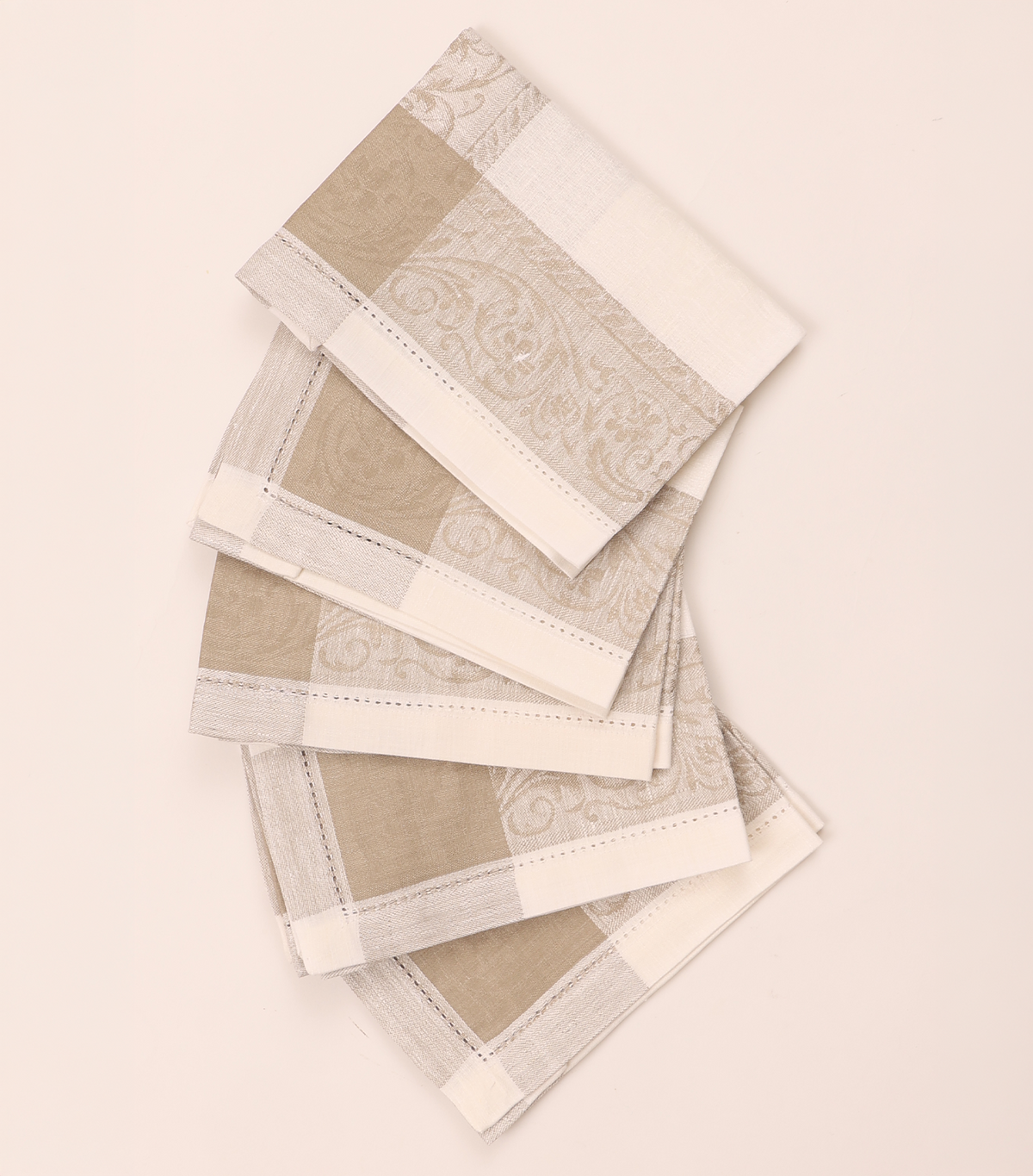 Cordas Napkin Set of 6 White/Beige