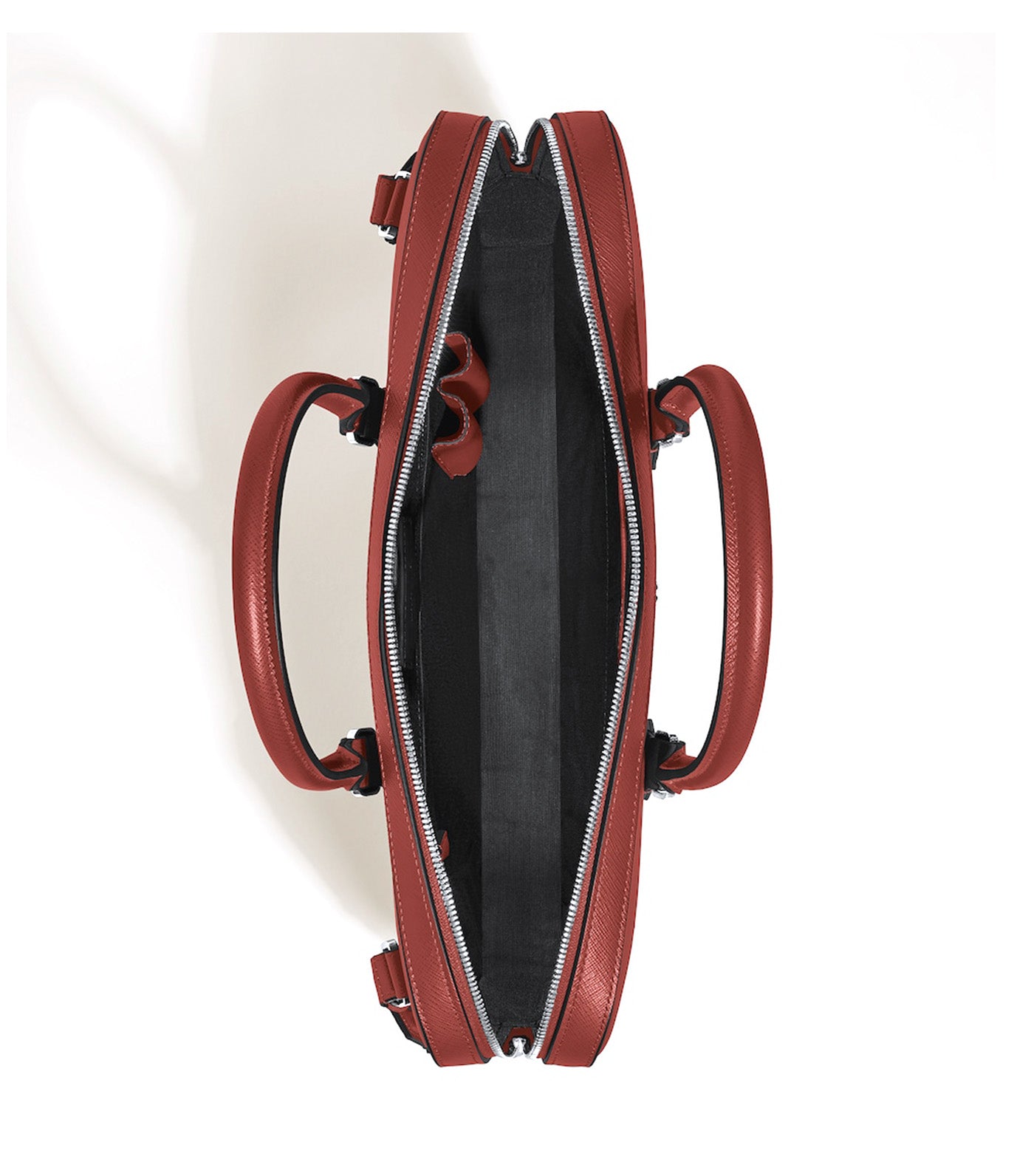 Thin Briefcase in Sartorial Leather Red