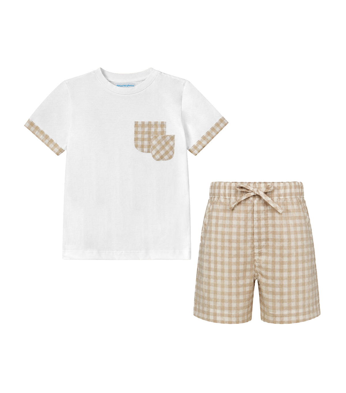 Pasco Baby Boys Top and Shorts Set Beige