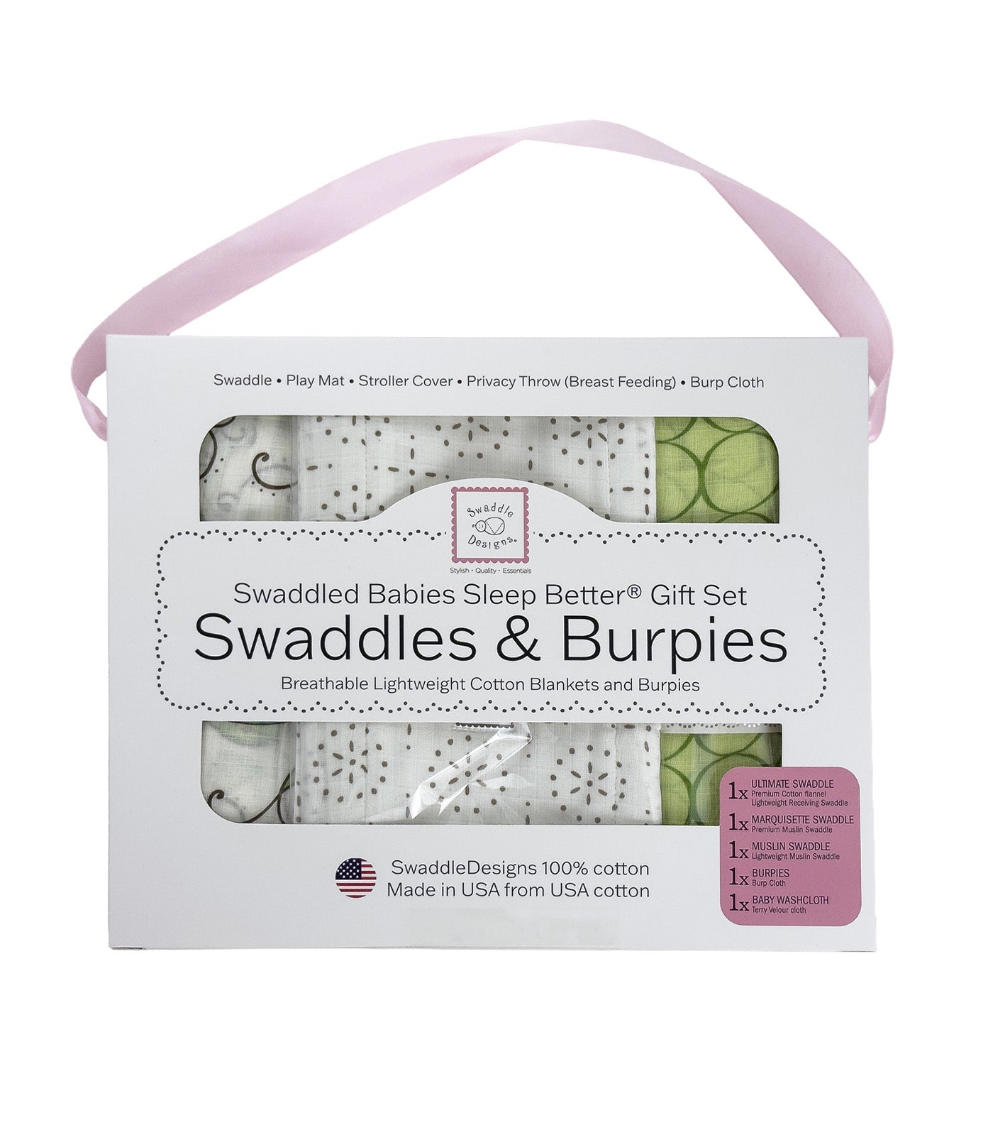Babies Sleep Better® Swaddles & Burpies Gift Set GRBL001