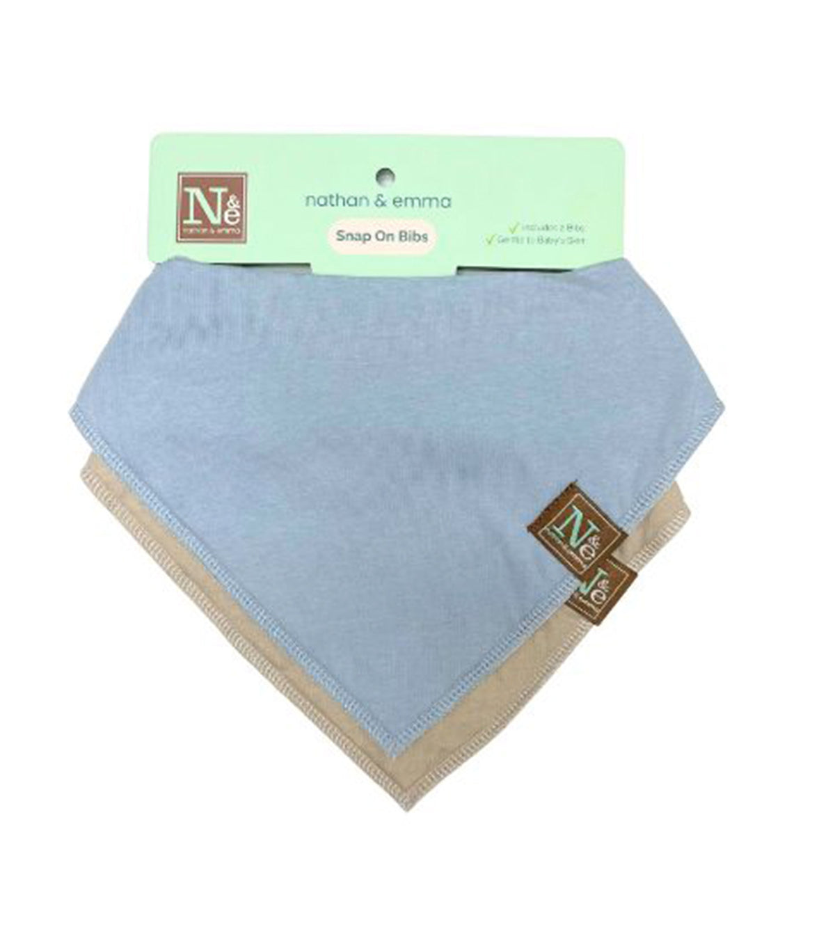 Bandana Cotton/Fleece Bib Blue/Gray