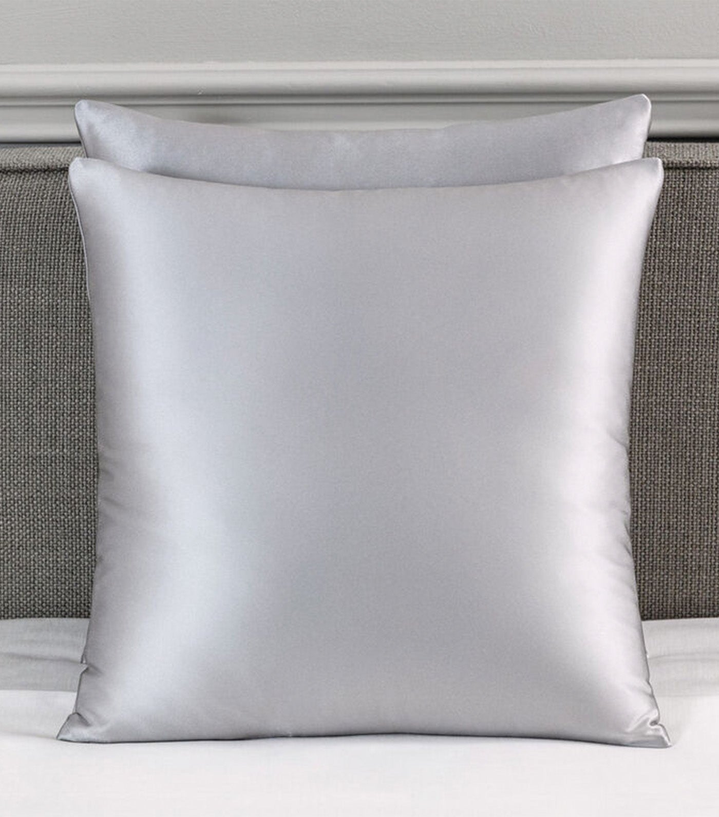 Luxury Silk Decorative Cushion Cover Cliff Gray
