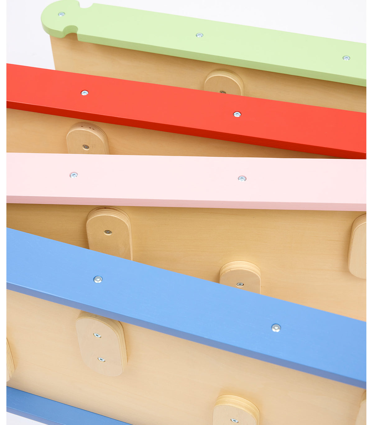 Pikler Triangle with Slide and Climb Board Blue