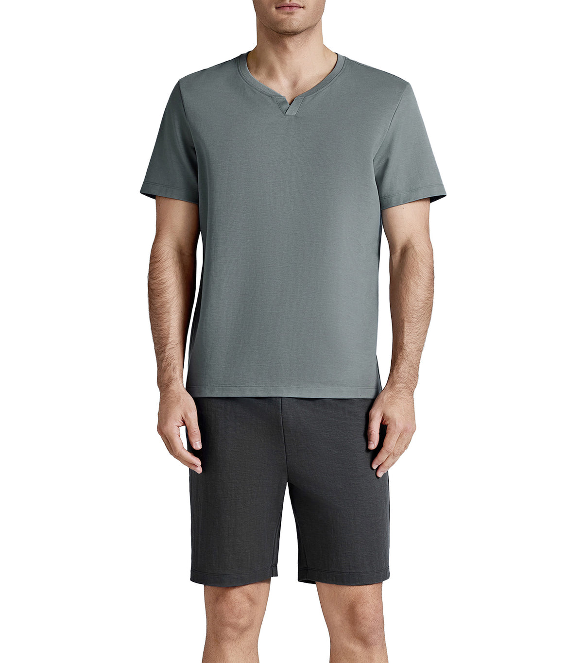 Men's Cooling Crew Neck Lounge Set Green
