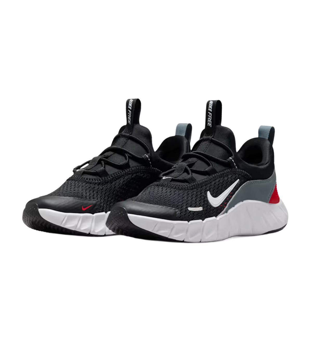 Free Ride Younger Kids' Running Shoes Black/Cool Grey/University Red/White