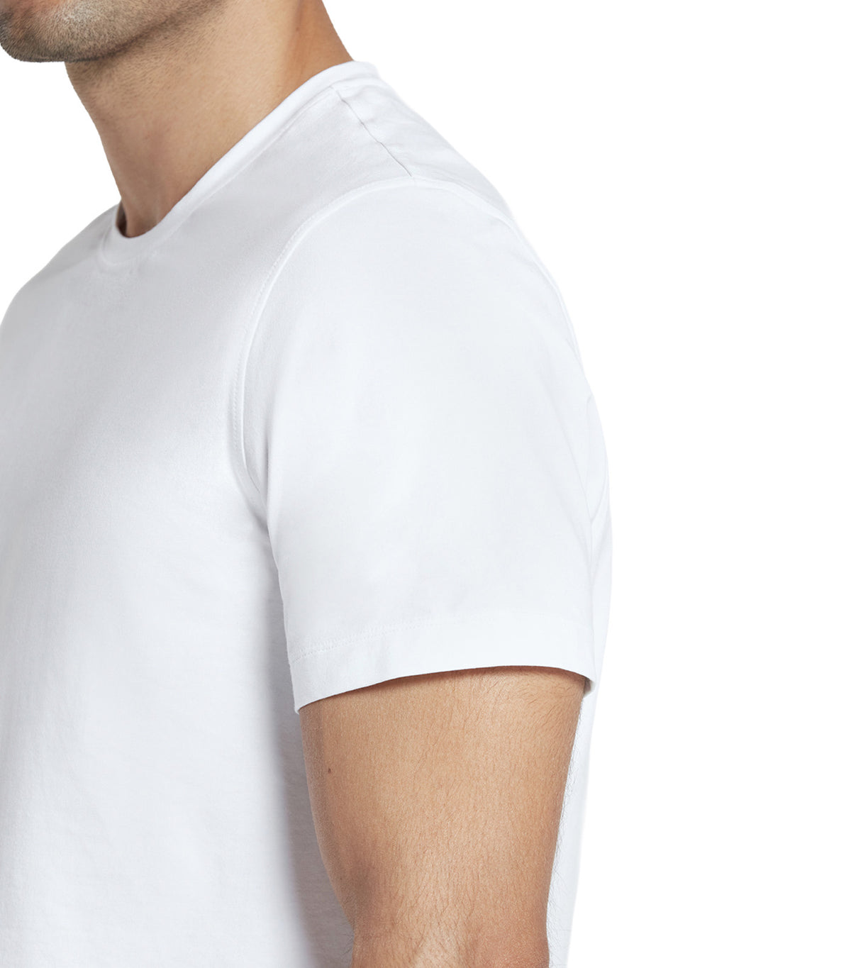 Cotton Crew Neck Shirt White