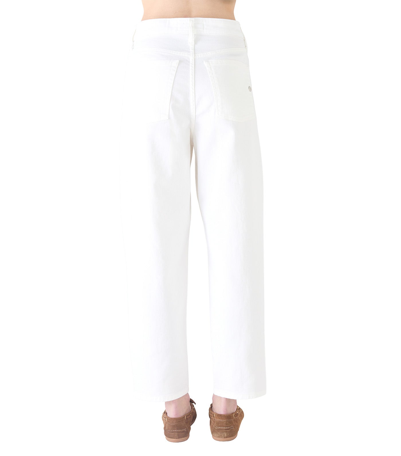 Arch Cropped Drill Stretch White