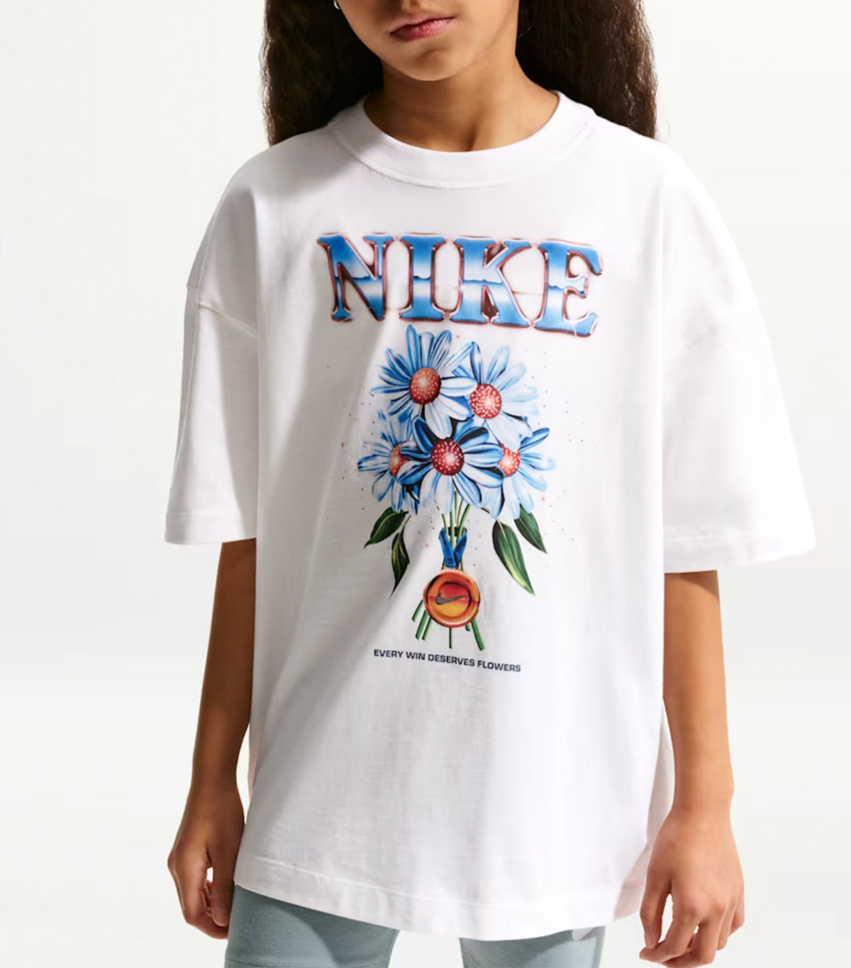 Sportswear Older Kids' Girls' Oversized T-Shirt White