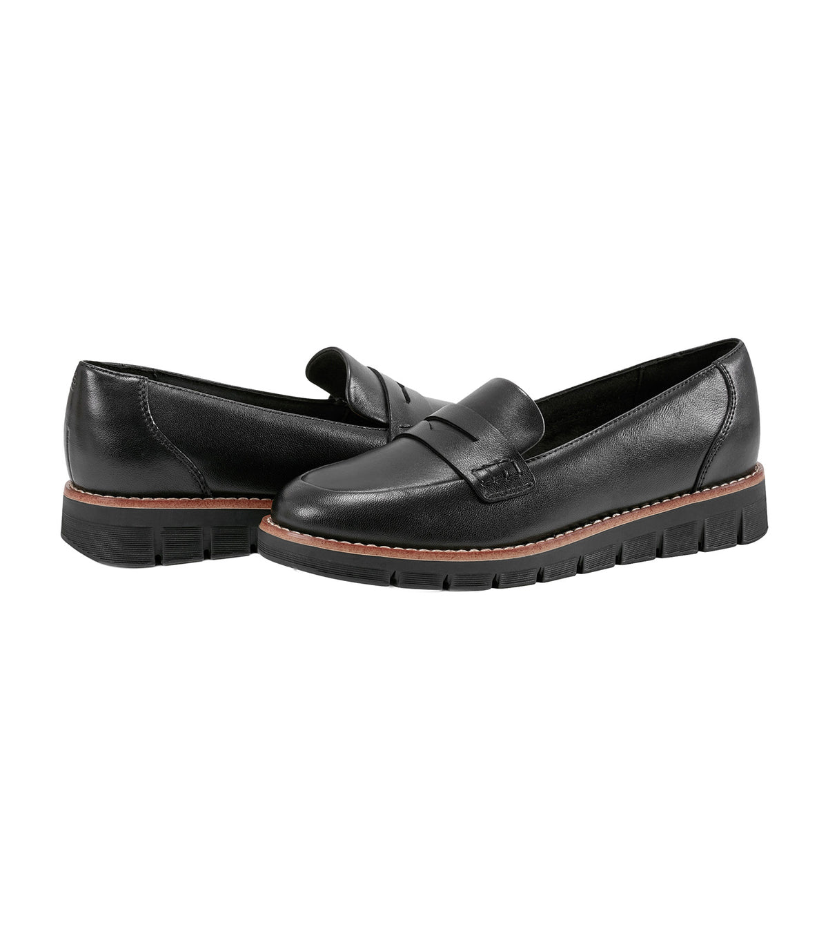 Velia Penny Loafers Black