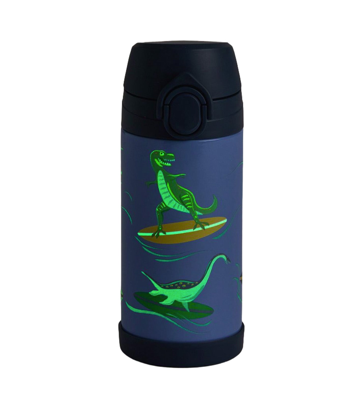 Surfing Dinos Glow-in-the-Dark Mackenzie Water Bottle