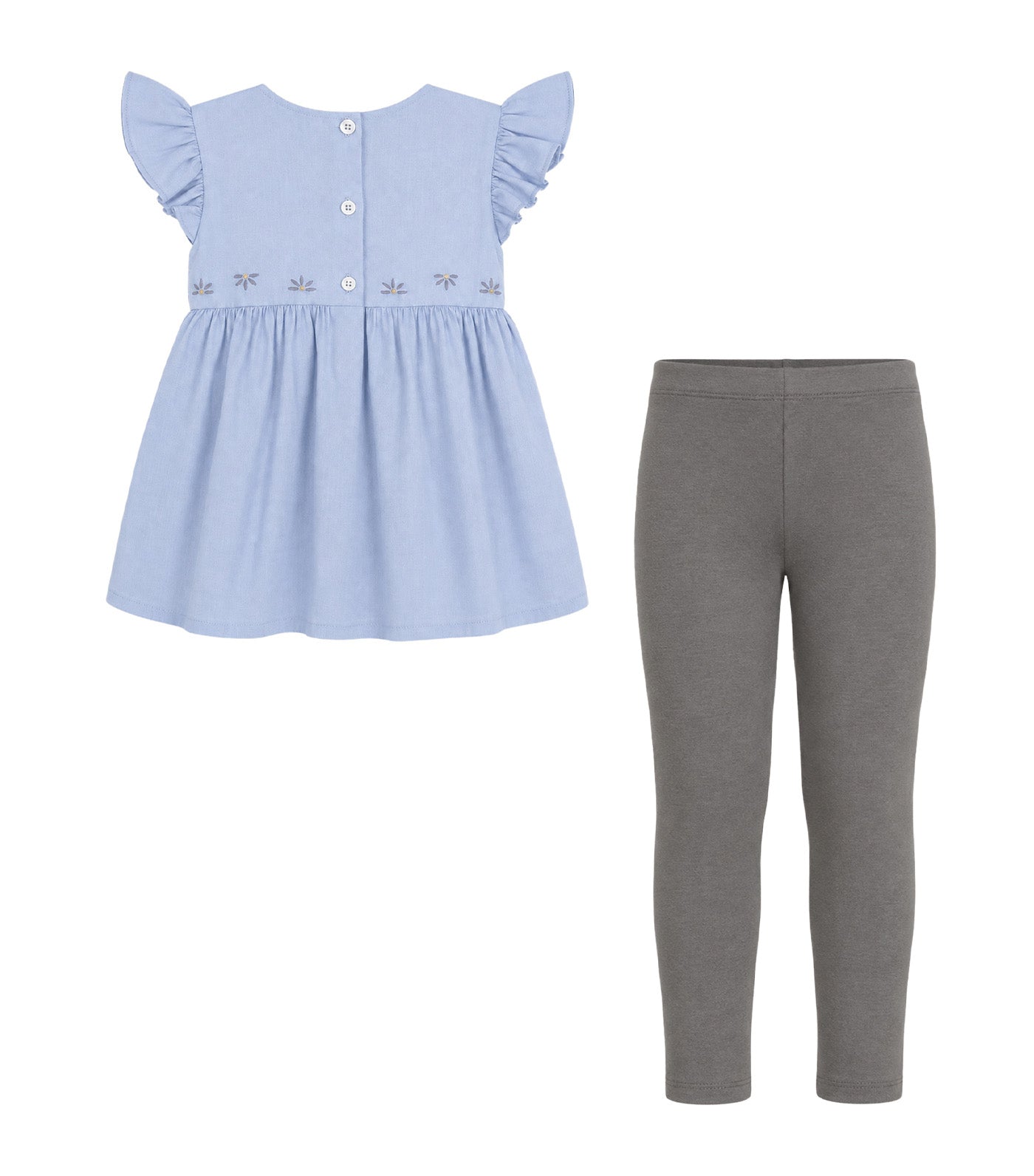 Odina Girls Tunic Top and Leggings Set Blue