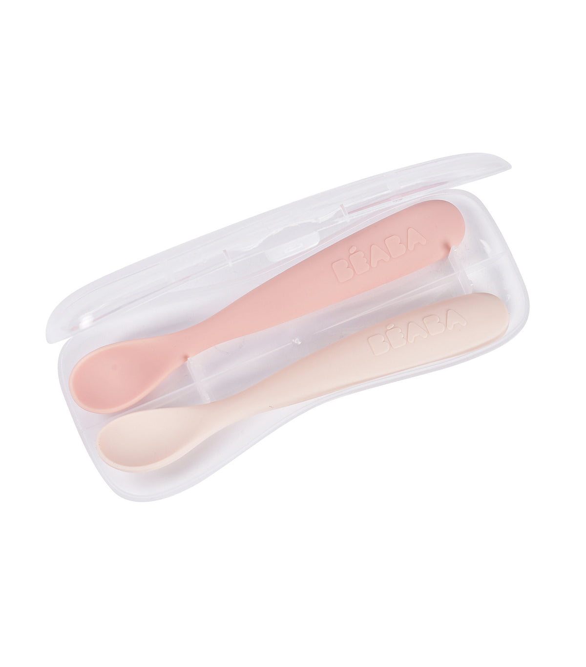 Set of 2 1st-Age Silicone Spoons Cotton/Marshmallow