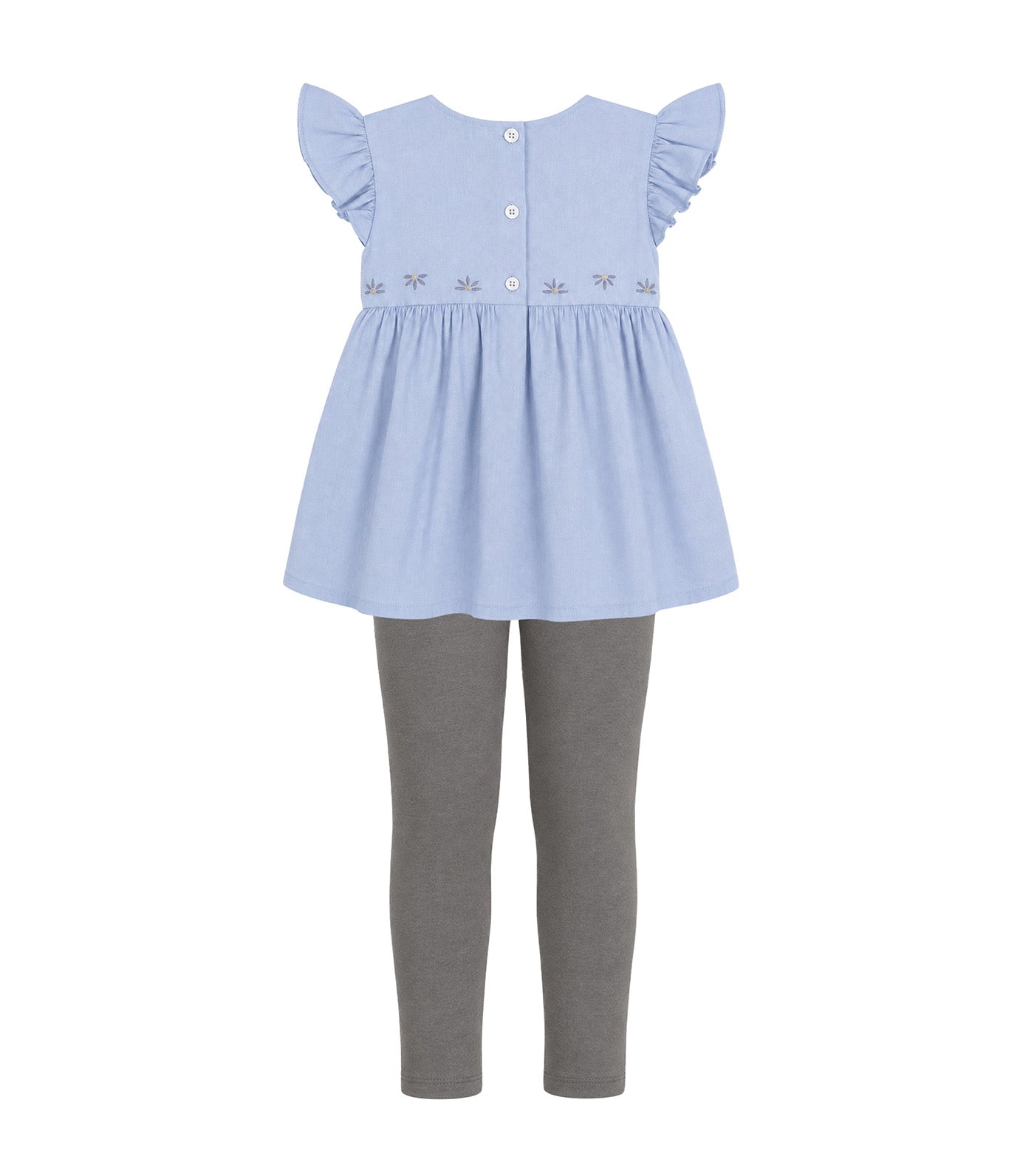 Odina Girls Tunic Top and Leggings Set Blue