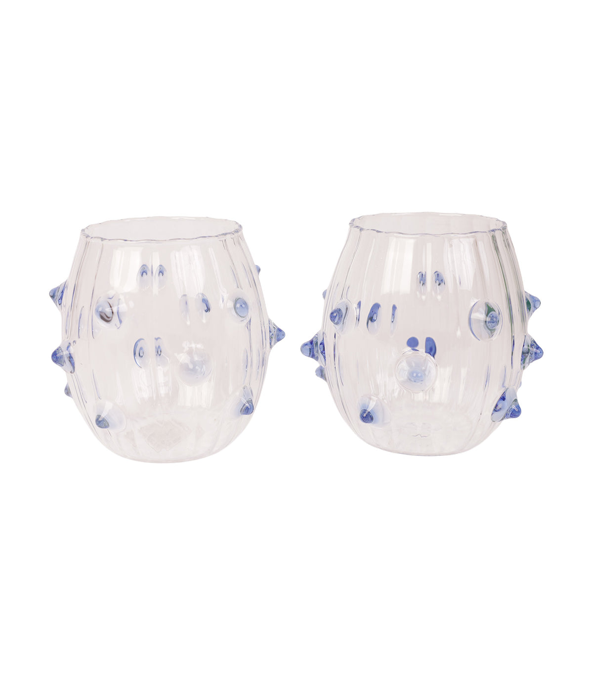 Monterey Thorn Design Glasses, Set of 2, Light Blue