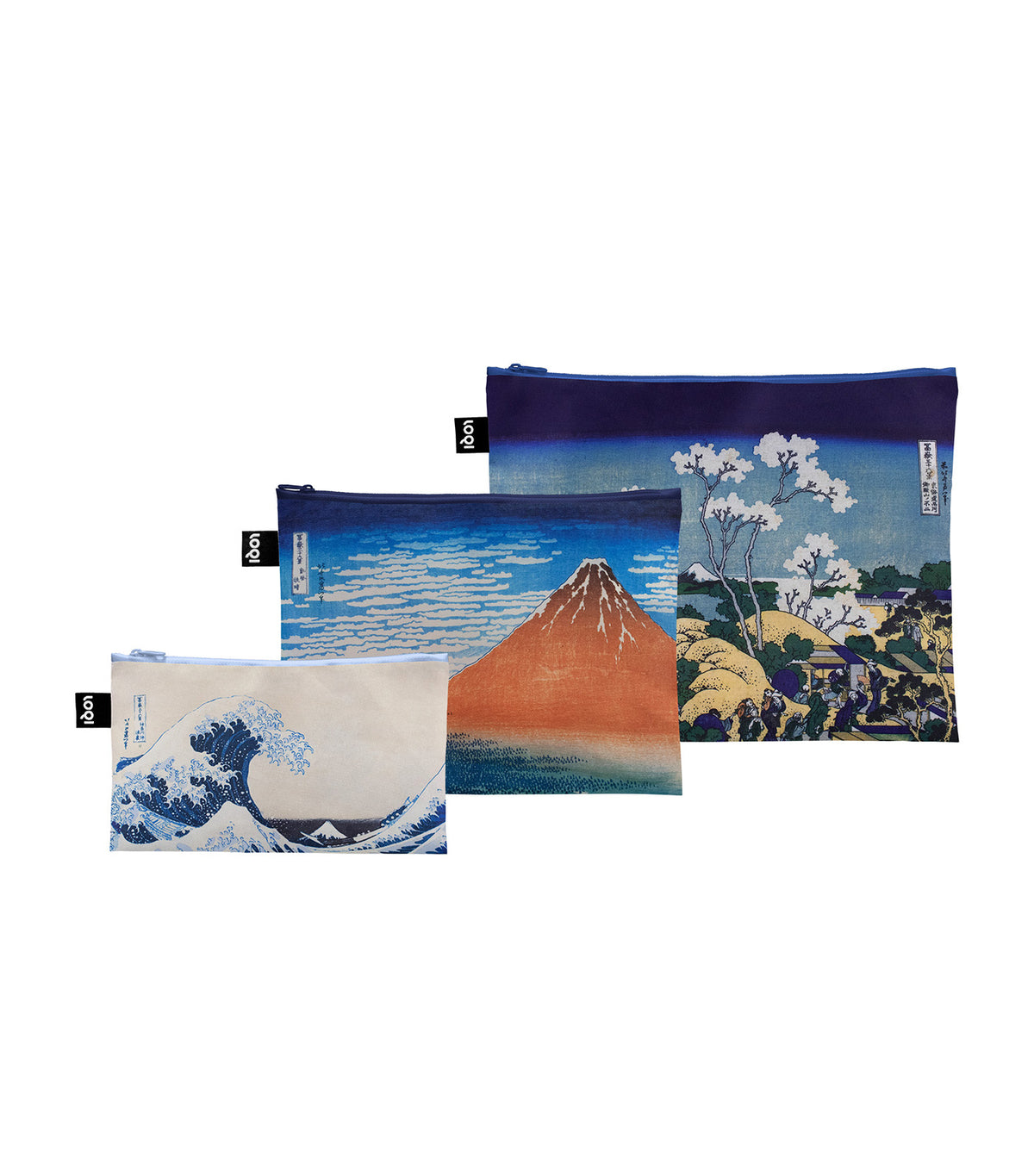 KATSUSHIKA HOKUSAI Recycled Zip Pockets