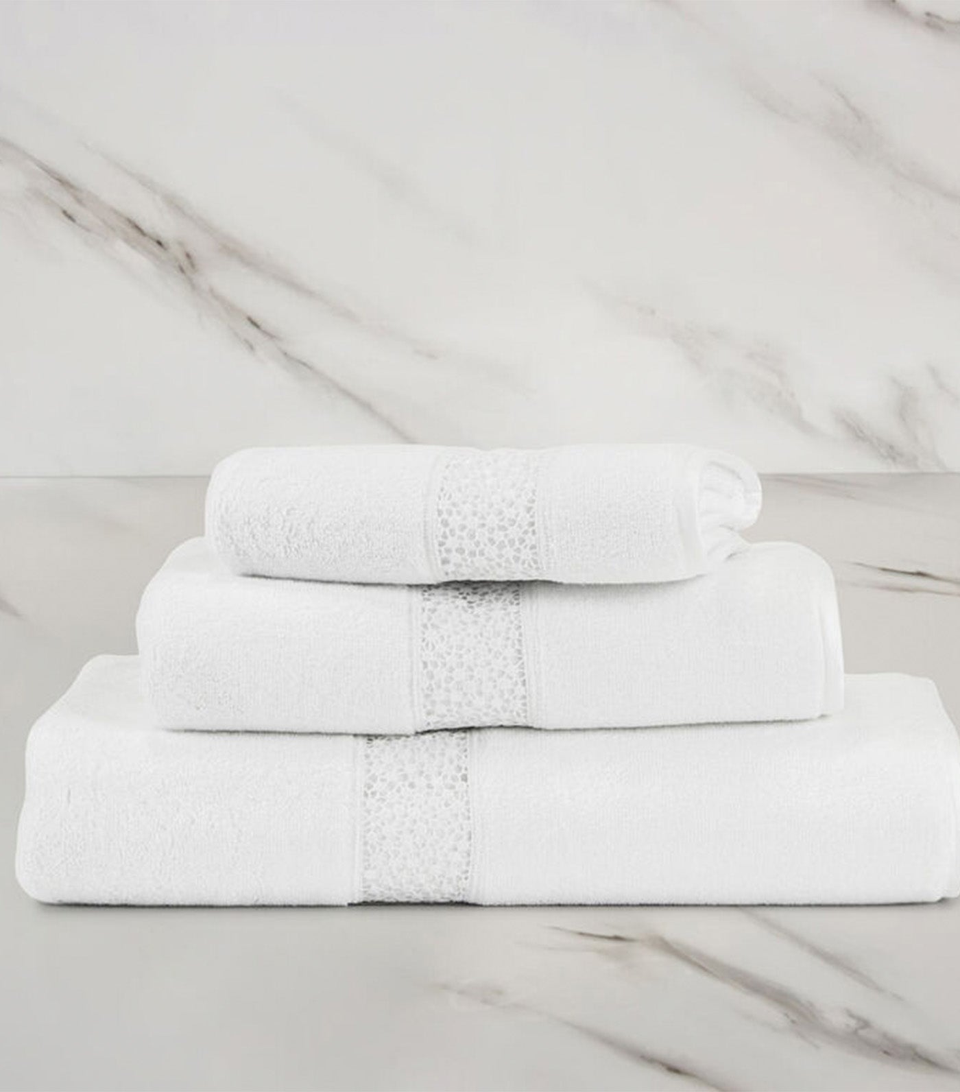 Forever Lace Bath Sheet White