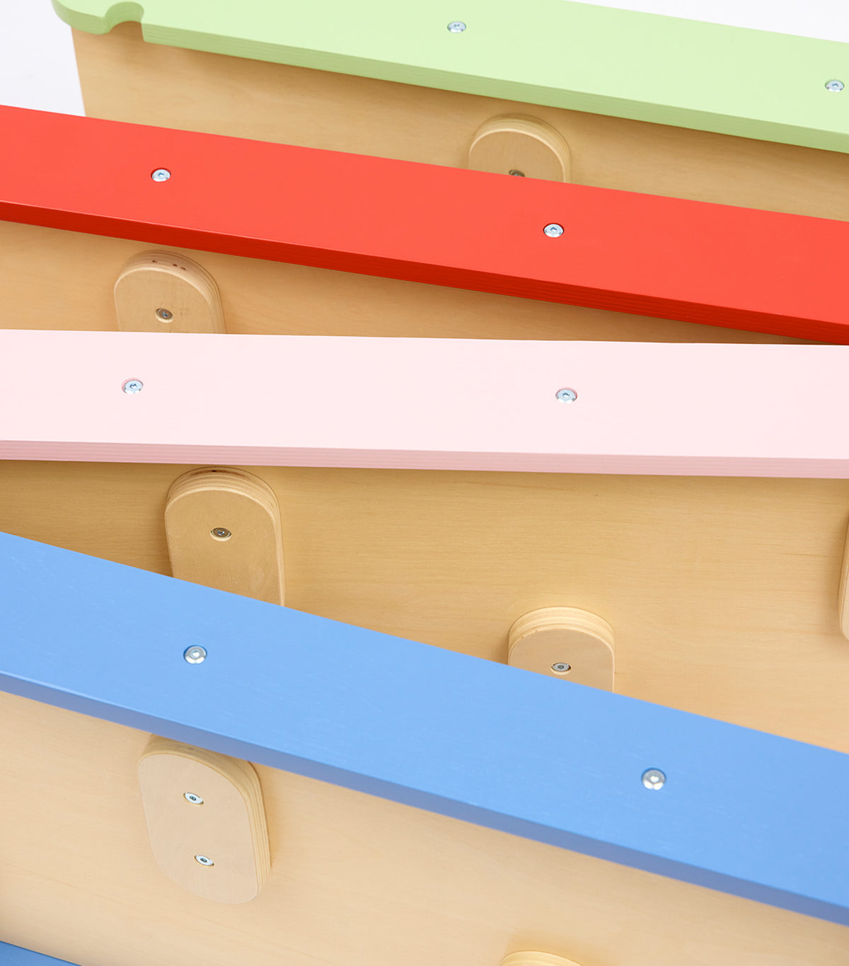 Pikler Triangle with Slide and Climb Board Pink