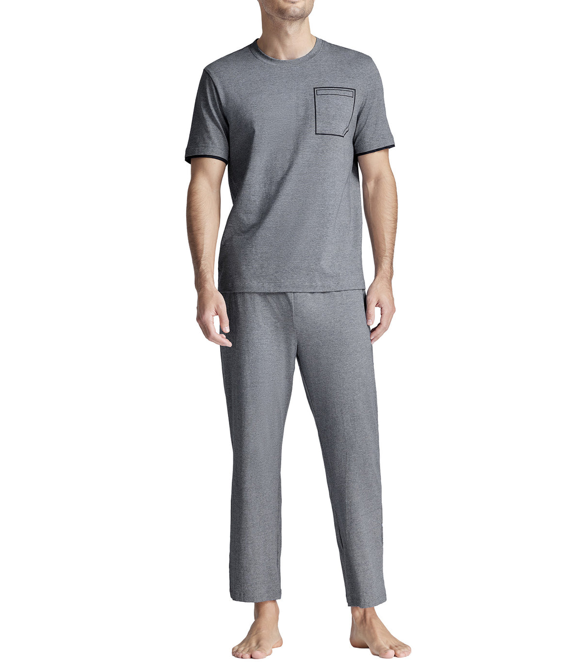 Men's Classic Crew Neck Lounge Set Gray