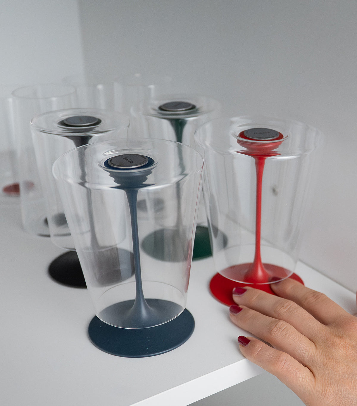 SplitGlass - Tumbler - Red Wine Cup - Set of 2 Glasses Red