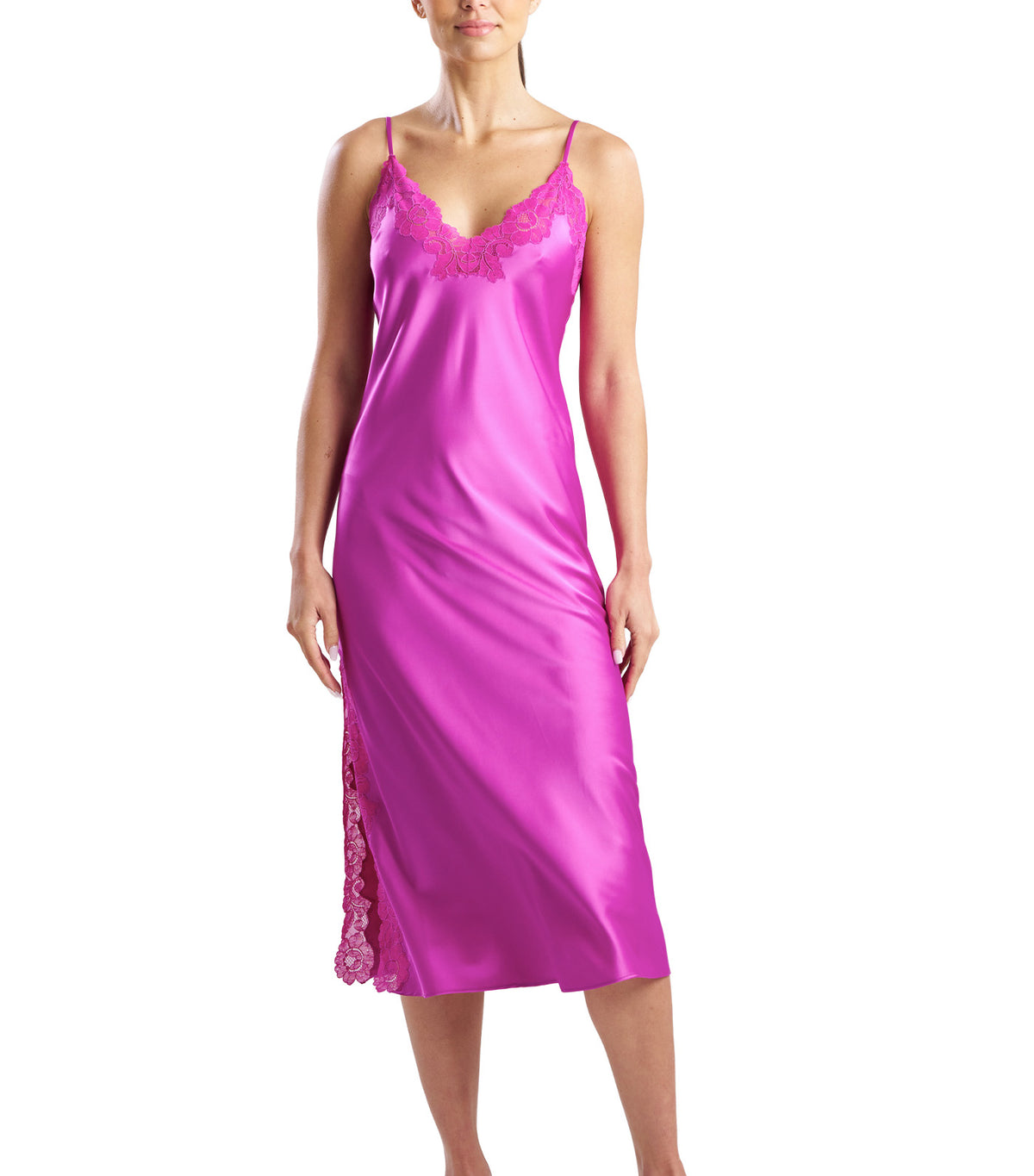 Peony Glamour Lace Slip Dress Mag