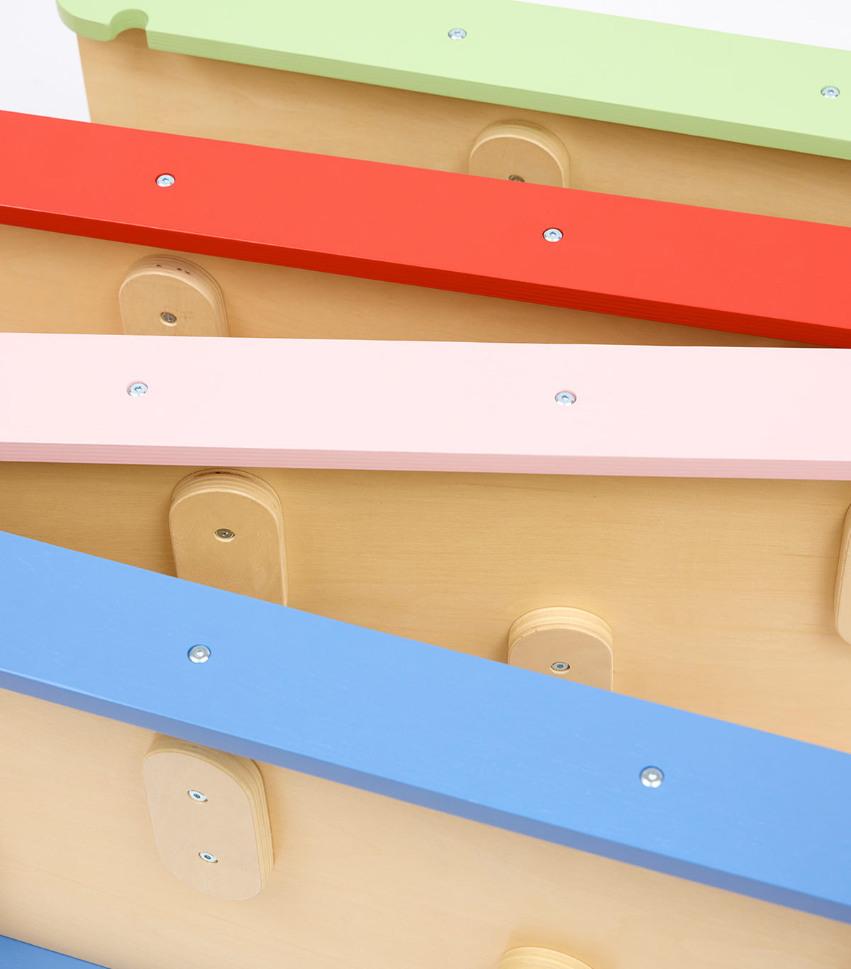 Pikler Triangle with Slide and Climb Board Pistachio