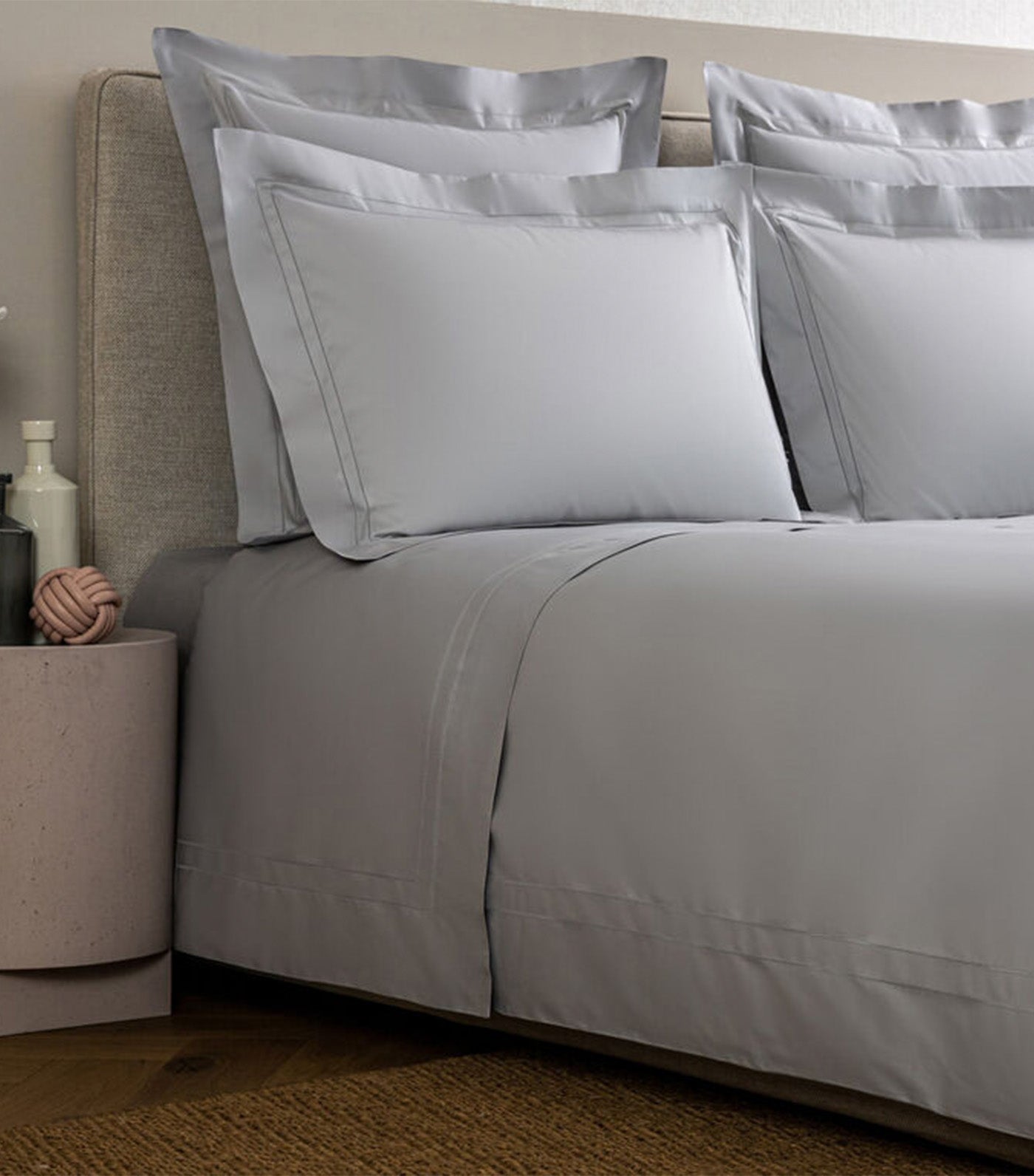 Doppio Ajour Duvet Cover Set Gray Cliff