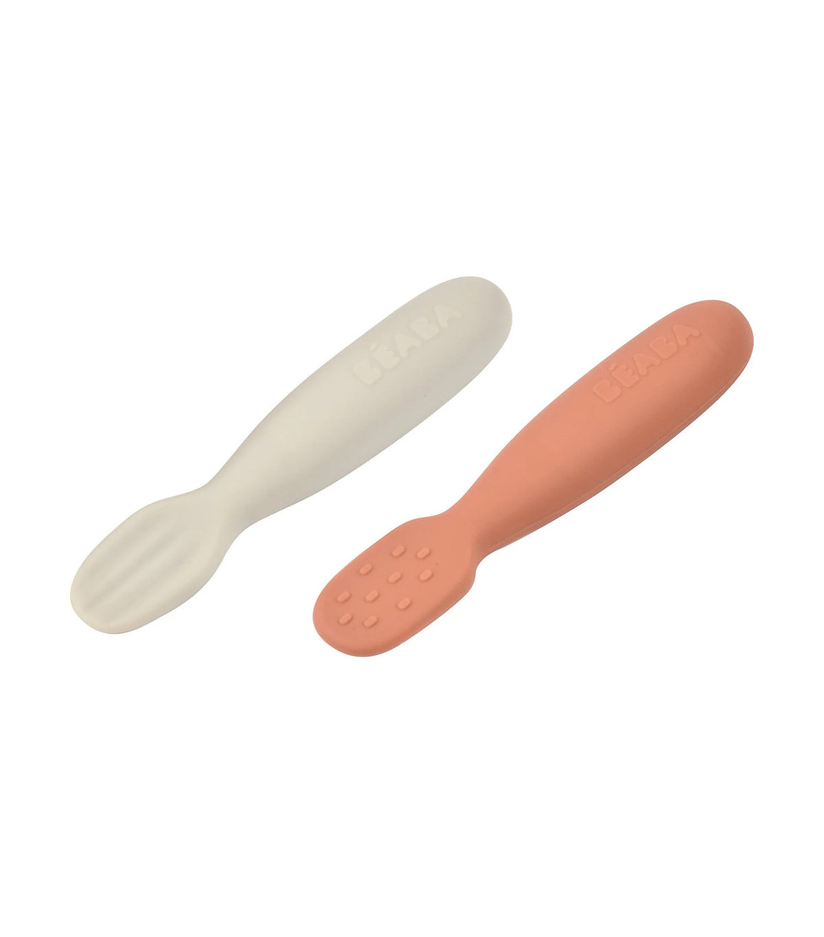 Set of 2 Silicone Pre-Spoons Terracotta/Velvet Gray