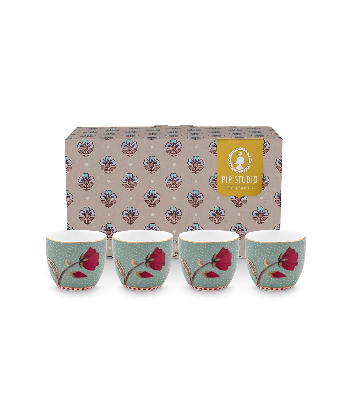 Blooming Tales Egg Cups, Set of 4, Fantasy Blue