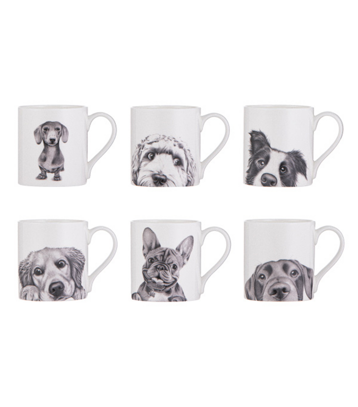 Peeking Pups Mug 370ml Oodle