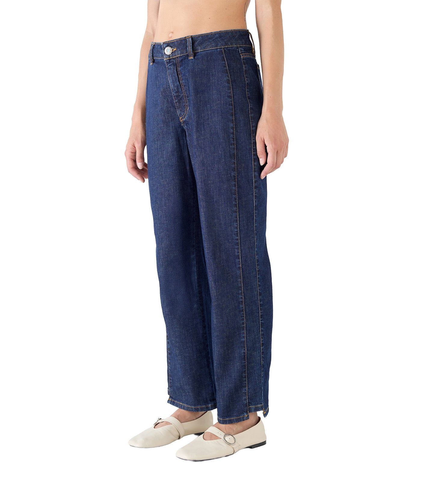 Grad Wide Leg Denim Lino Blue