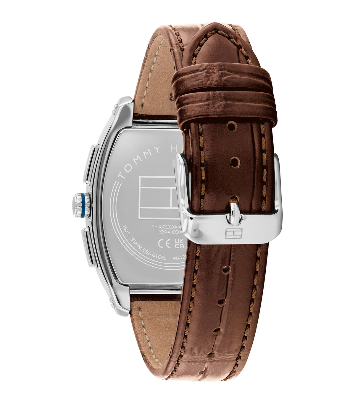 1710760 Leather Watch Silver and Brown