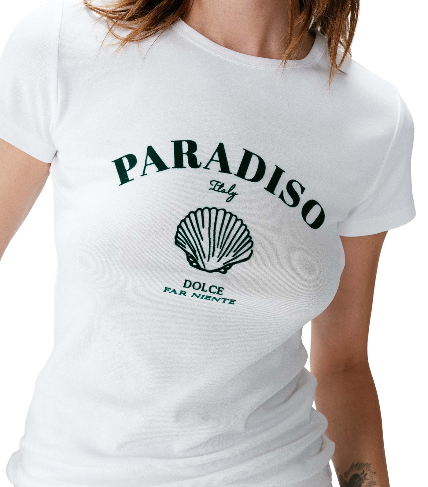 Wrenley Fitted Slogan T-Shirt Emerald