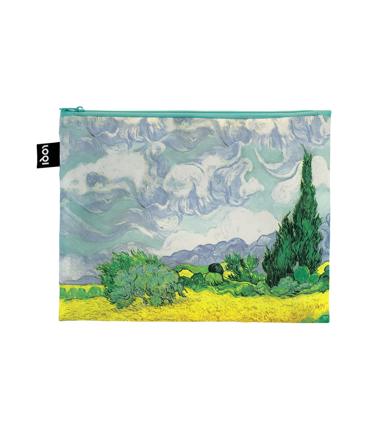 VINCENT VAN GOGH Starry Night, Wheatfield, Irises Recycled Zip Pockets