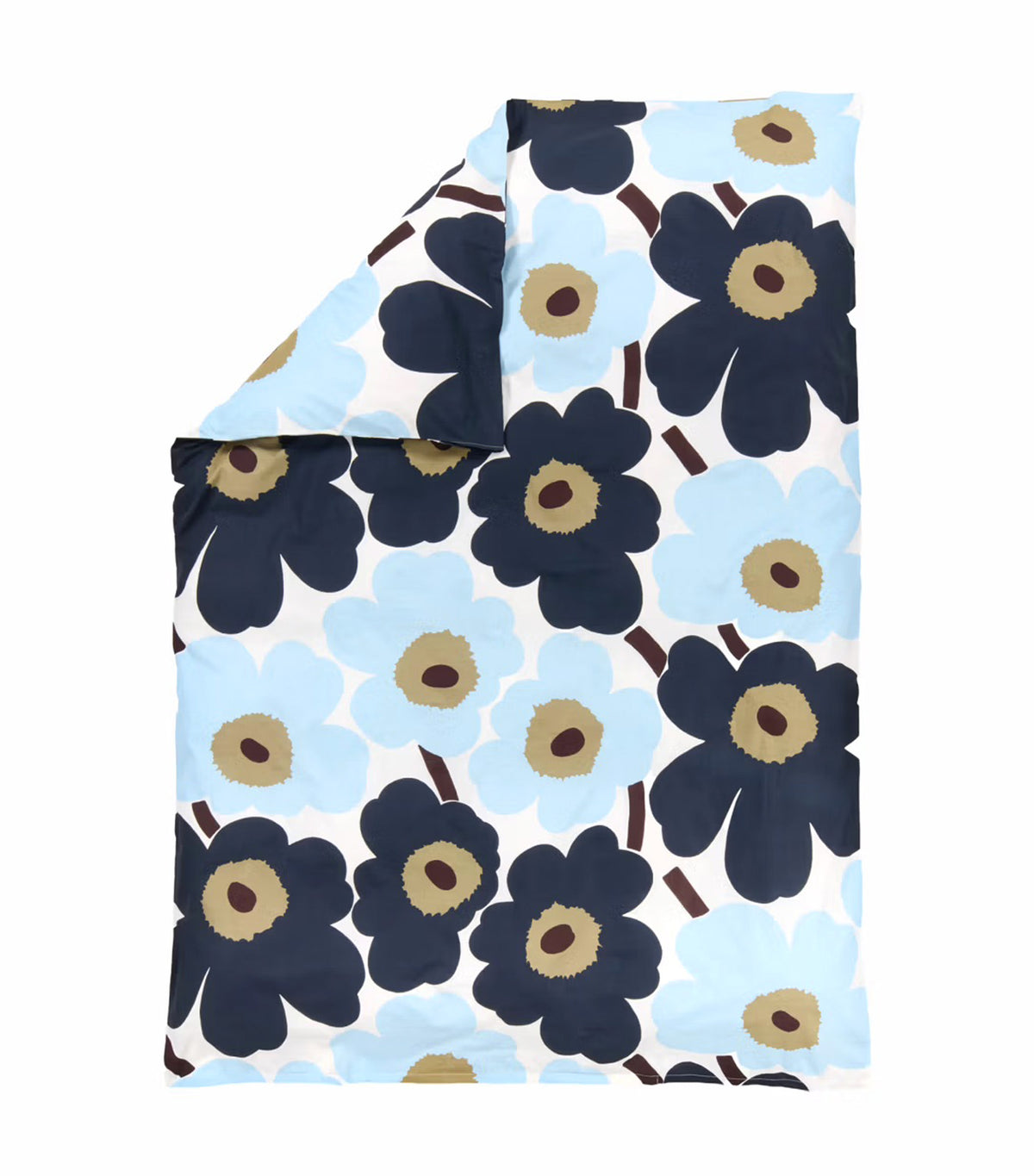 Unikko Duvet Cover Off White/Blueberry/Cold Blue
