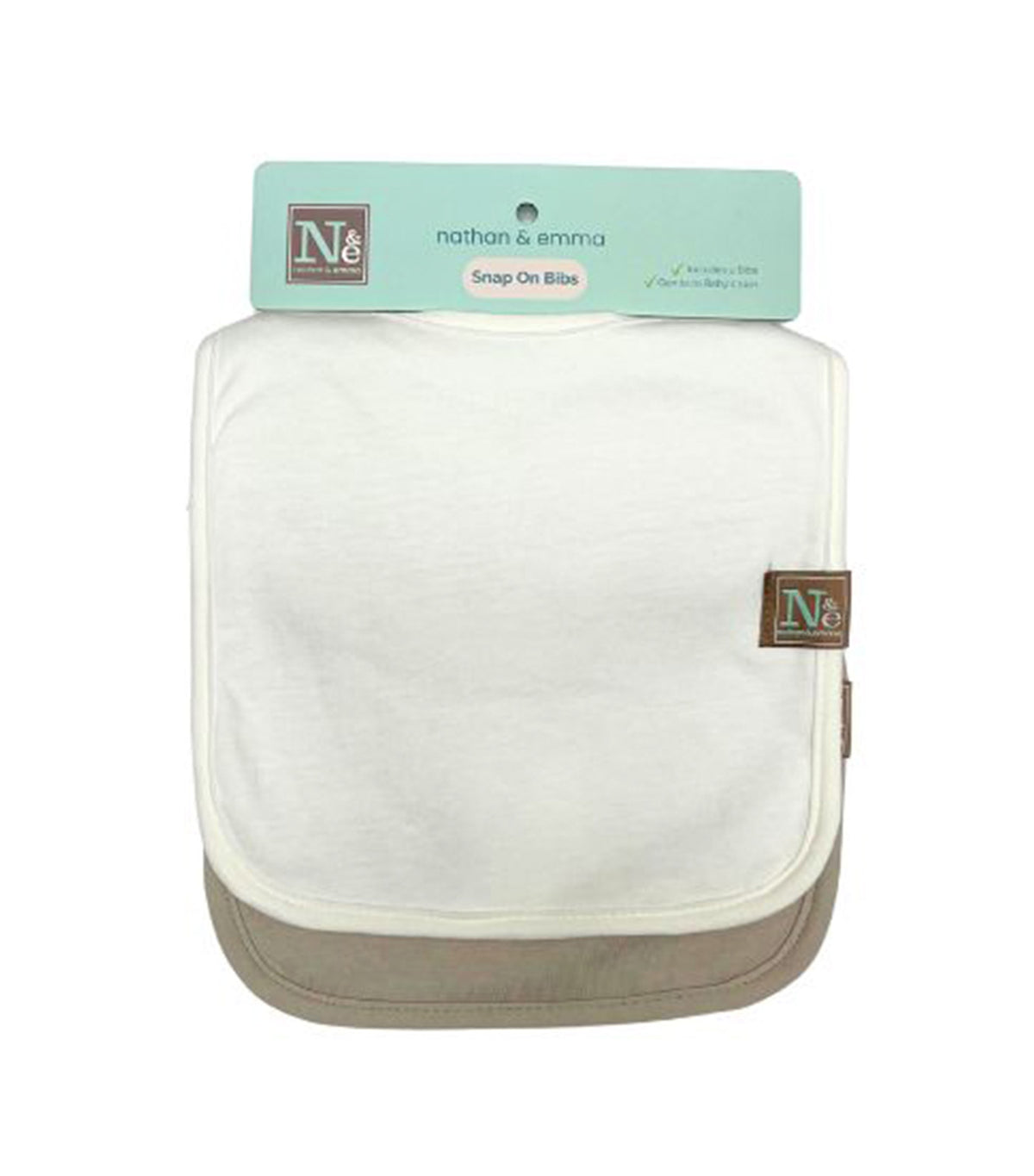 Cotton/Fleece Bib White/Beige