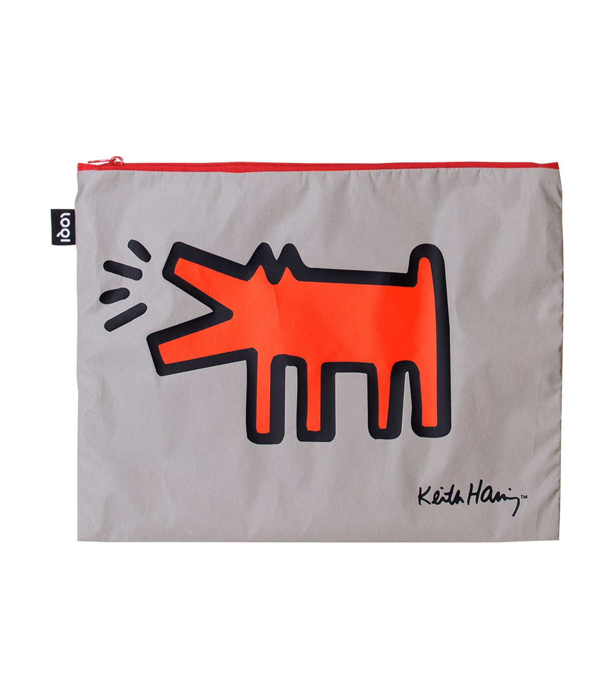 KEITH HARING Dog, Heart, Love Reflective Zip Pockets