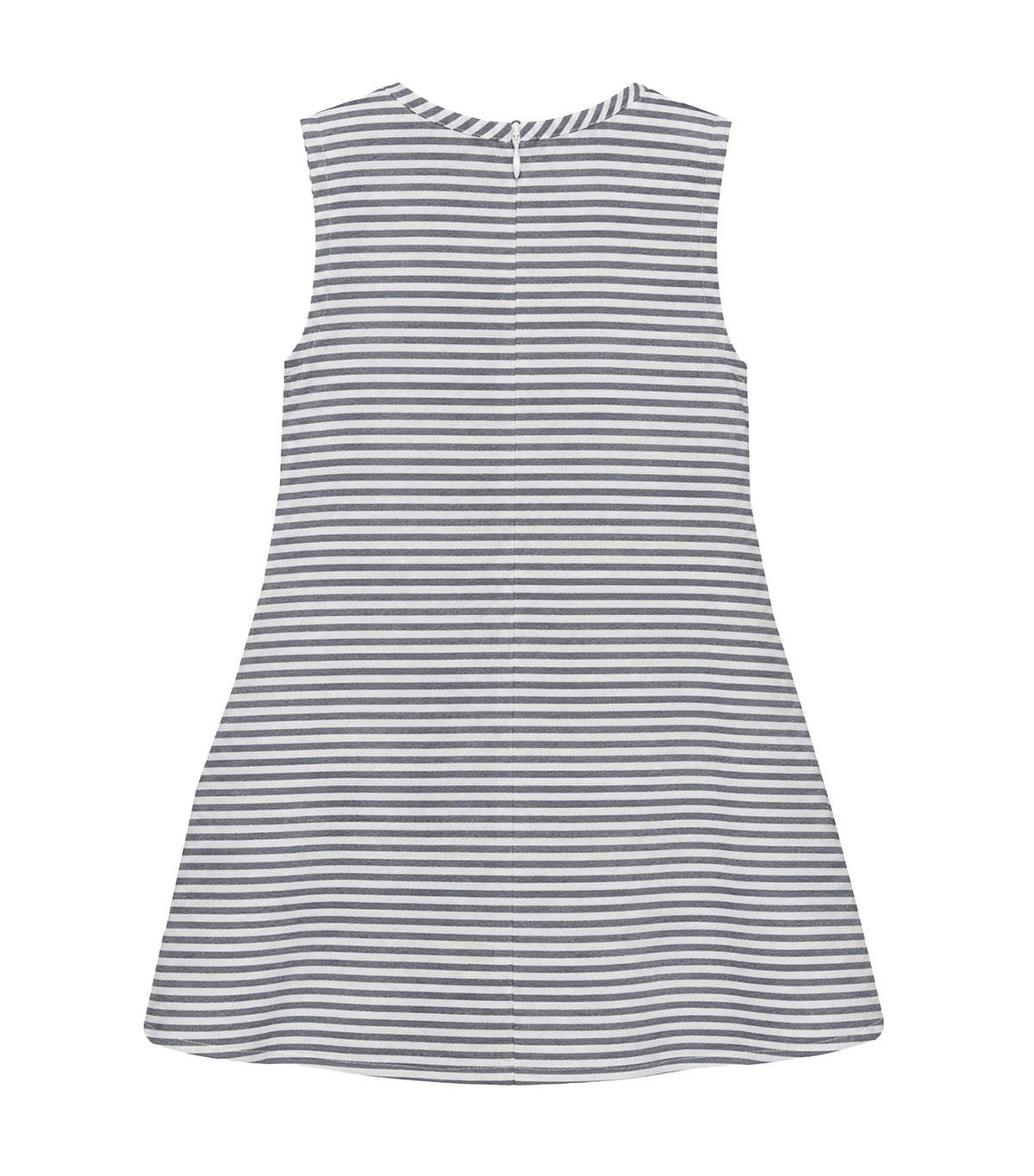 Orania Girls Striped Smocked Dress Gray