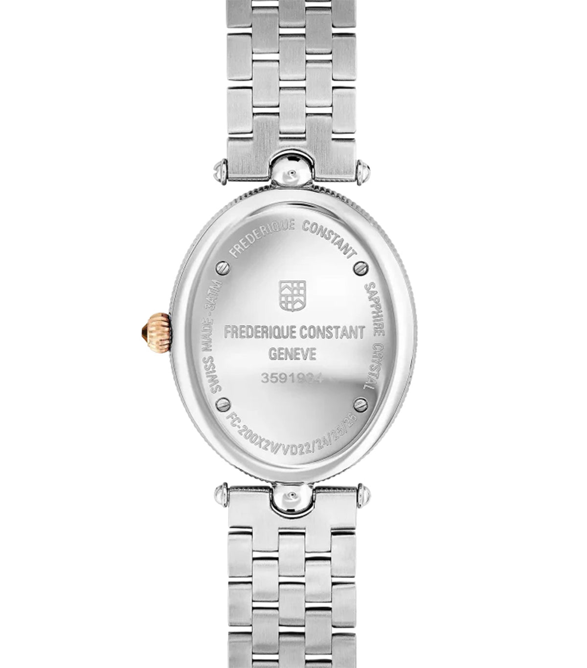 Art Deco Oval FC-200MPW2V2B Silver/Rose Gold
