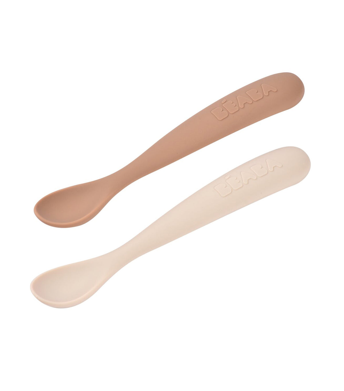 Set of 2 1st-Age Silicone Spoons Clay/Terracotta